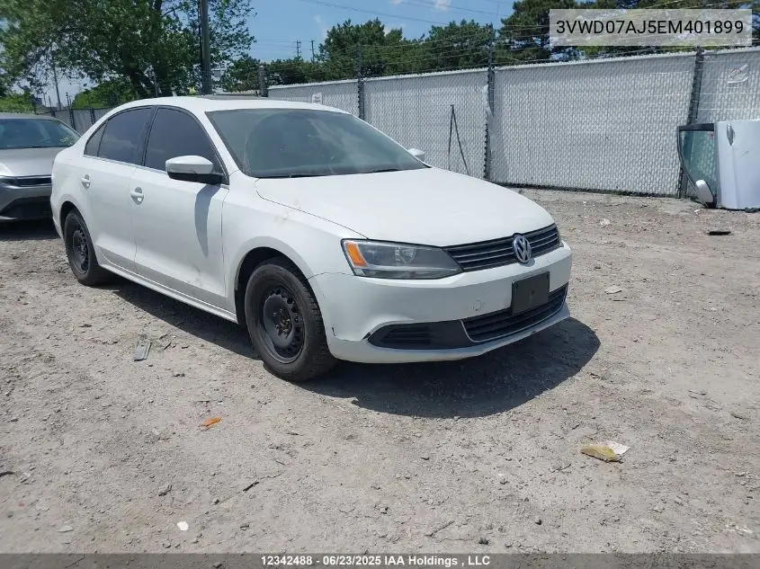 2014 Volkswagen Jetta 1.8 Tsi Comfortline VIN: 3VWD07AJ5EM401899 Lot: 12342488