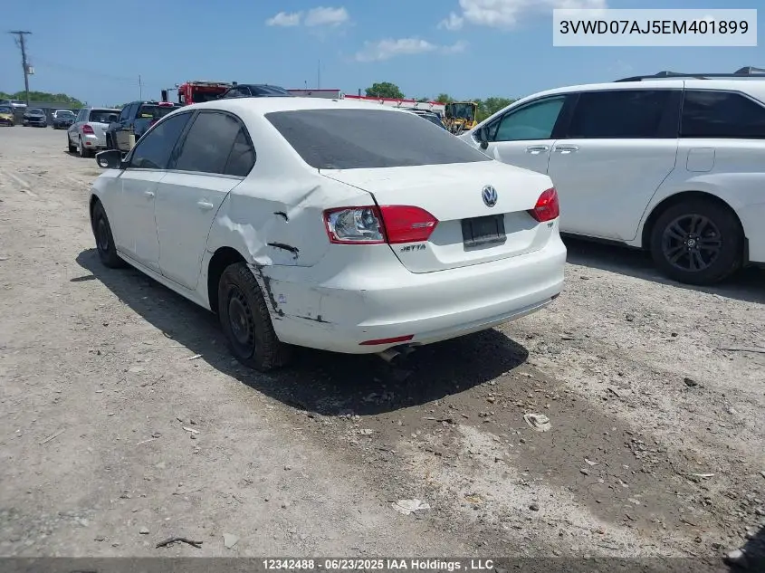 2014 Volkswagen Jetta 1.8 Tsi Comfortline VIN: 3VWD07AJ5EM401899 Lot: 12342488