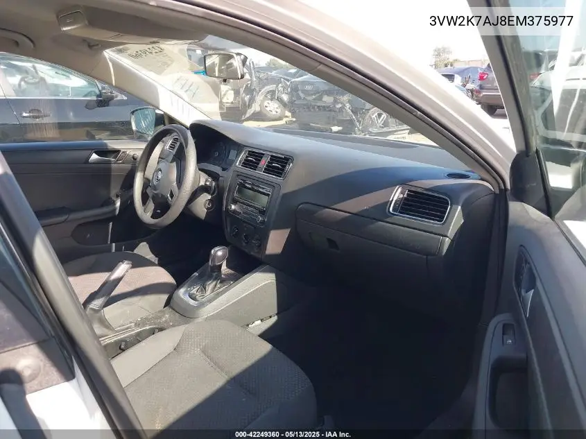 2014 Volkswagen Jetta 2.0L S VIN: 3VW2K7AJ8EM375977 Lot: 42249360