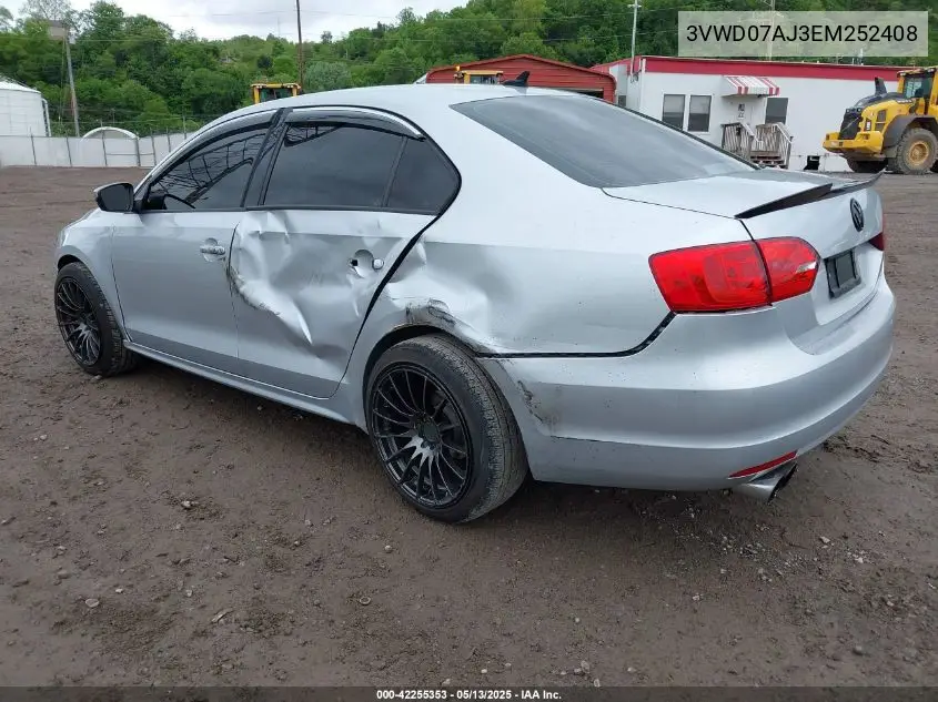 2014 Volkswagen Jetta 1.8T Se VIN: 3VWD07AJ3EM252408 Lot: 42255353