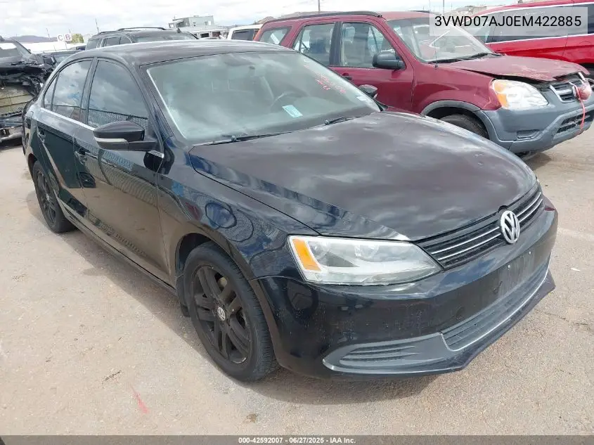 2014 Volkswagen Jetta 1.8T Se VIN: 3VWD07AJ0EM422885 Lot: 42592007