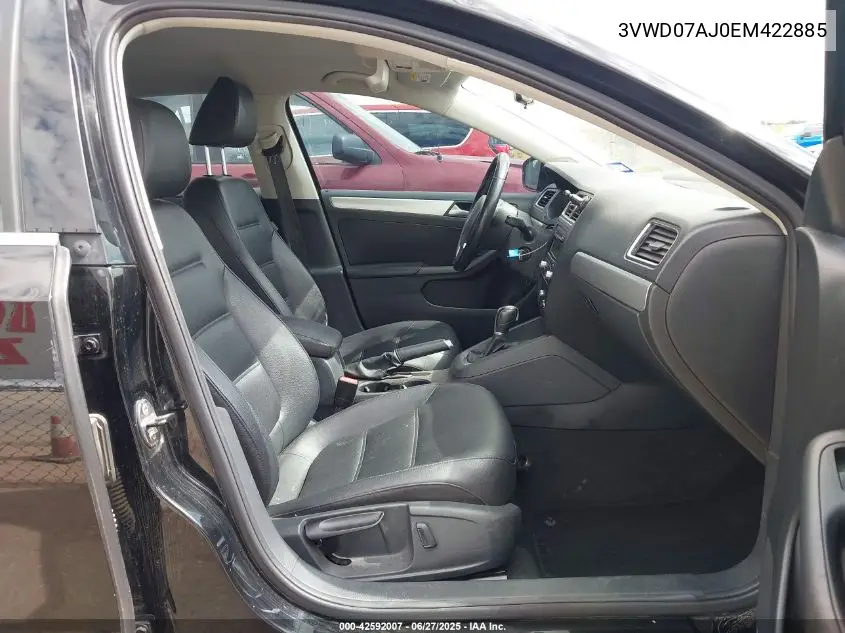 2014 Volkswagen Jetta 1.8T Se VIN: 3VWD07AJ0EM422885 Lot: 42592007