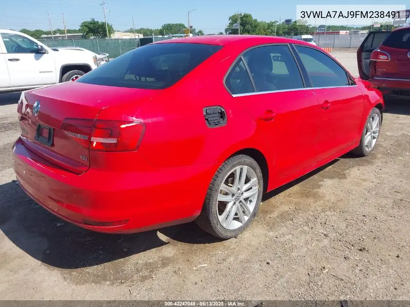 2015 Volkswagen Jetta 2.0L Tdi Sel VIN: 3VWLA7AJ9FM238491 Lot: 42247048