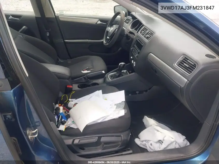 3vwd17aj3fm231847 3VWD17AJ3FM231847 2015 Volkswagen Jetta 1.8T Se