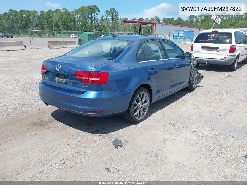 2015 Volkswagen Jetta 1.8T Se VIN: 3VWD17AJ9FM297822 Lot: 42621800