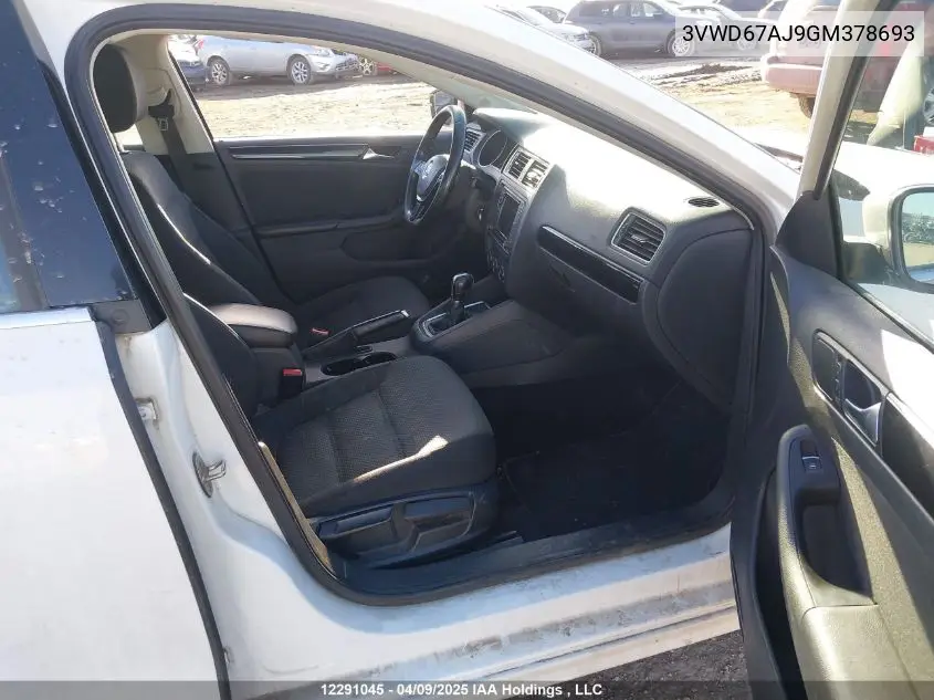 2016 Volkswagen Jetta Se VIN: 3VWD67AJ9GM378693 Lot: 12291045