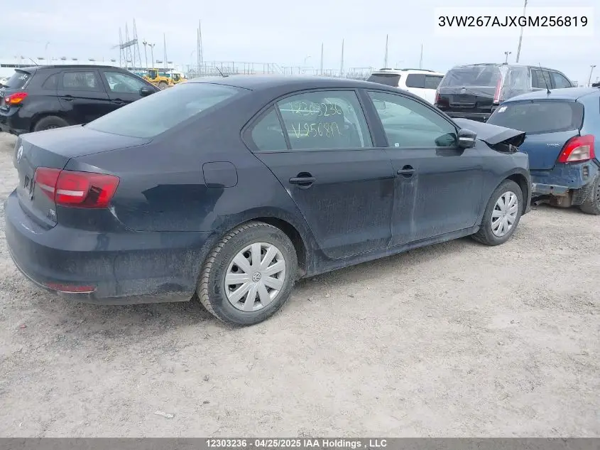 2016 Volkswagen Jetta S VIN: 3VW267AJXGM256819 Lot: 12303236