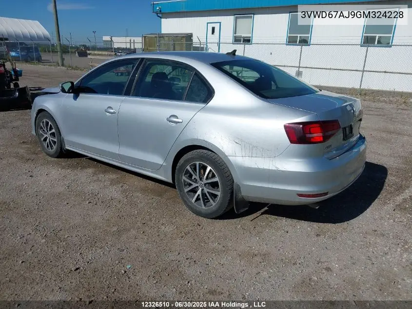 2016 Volkswagen Jetta Se VIN: 3VWD67AJ9GM324228 Lot: 12326510