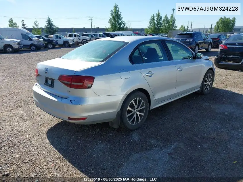 2016 Volkswagen Jetta Se VIN: 3VWD67AJ9GM324228 Lot: 12326510