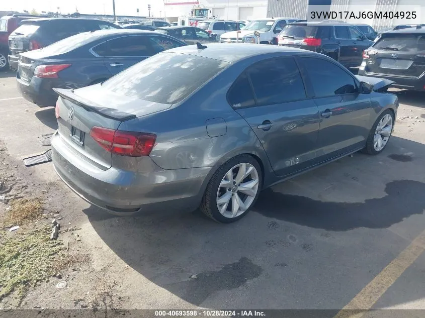 2016 Volkswagen Jetta 1.8T Sport VIN: 3VWD17AJ6GM404925 Lot: 40693598