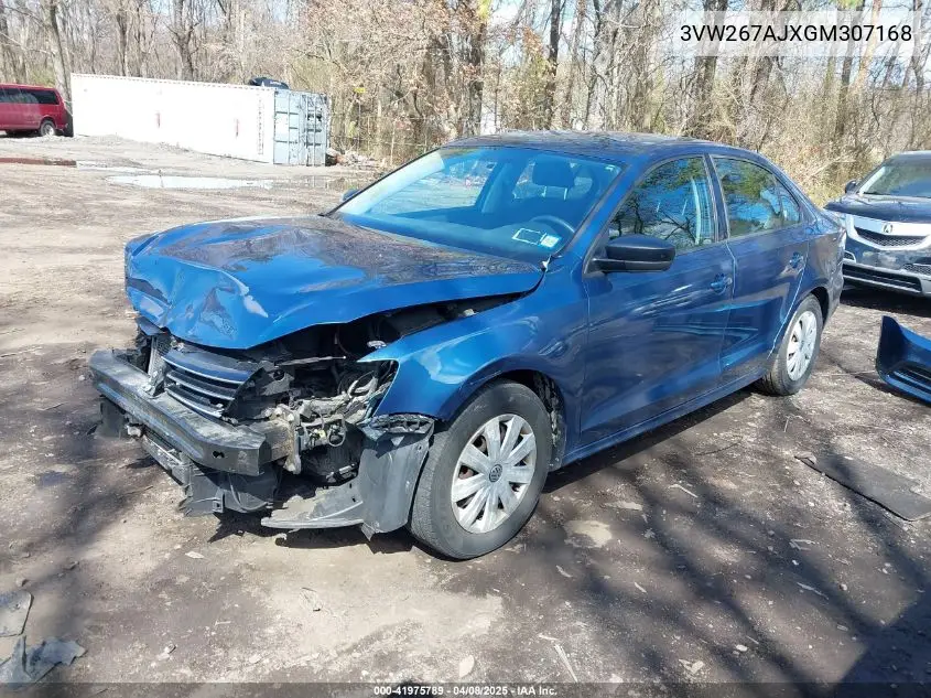 2016 Volkswagen Jetta 1.4T S VIN: 3VW267AJXGM307168 Lot: 42271695