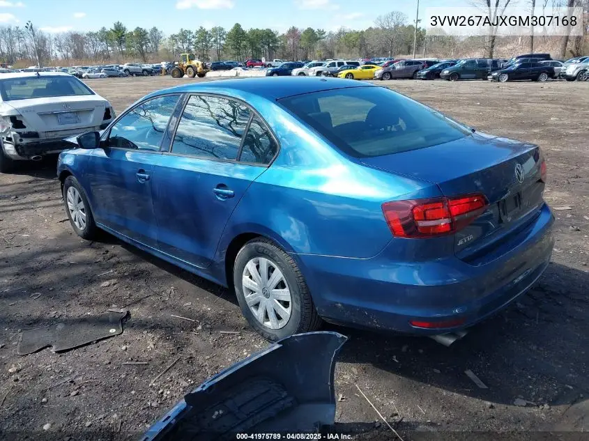 2016 Volkswagen Jetta 1.4T S VIN: 3VW267AJXGM307168 Lot: 42271695