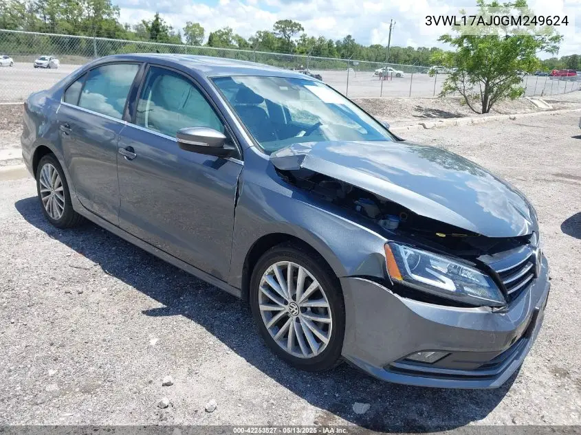 2016 Volkswagen Jetta 1.8T Sel VIN: 3VWL17AJ0GM249624 Lot: 42253527