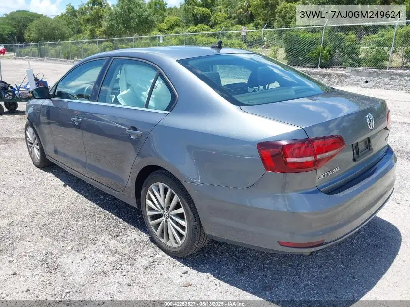 2016 Volkswagen Jetta 1.8T Sel VIN: 3VWL17AJ0GM249624 Lot: 42253527