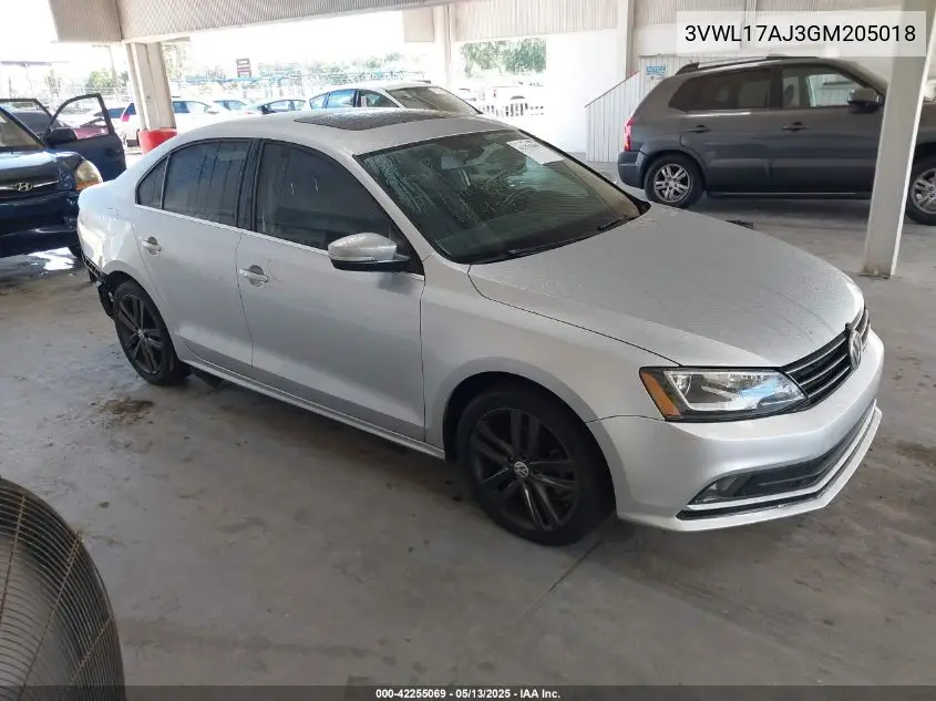 2016 Volkswagen Jetta 1.8T Sel Premium VIN: 3VWL17AJ3GM205018 Lot: 42255069