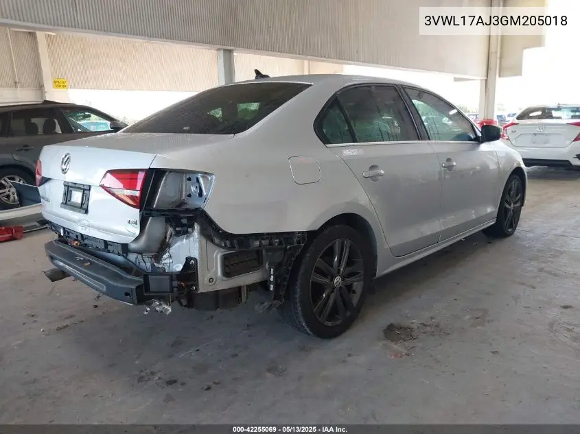 2016 Volkswagen Jetta 1.8T Sel Premium VIN: 3VWL17AJ3GM205018 Lot: 42255069