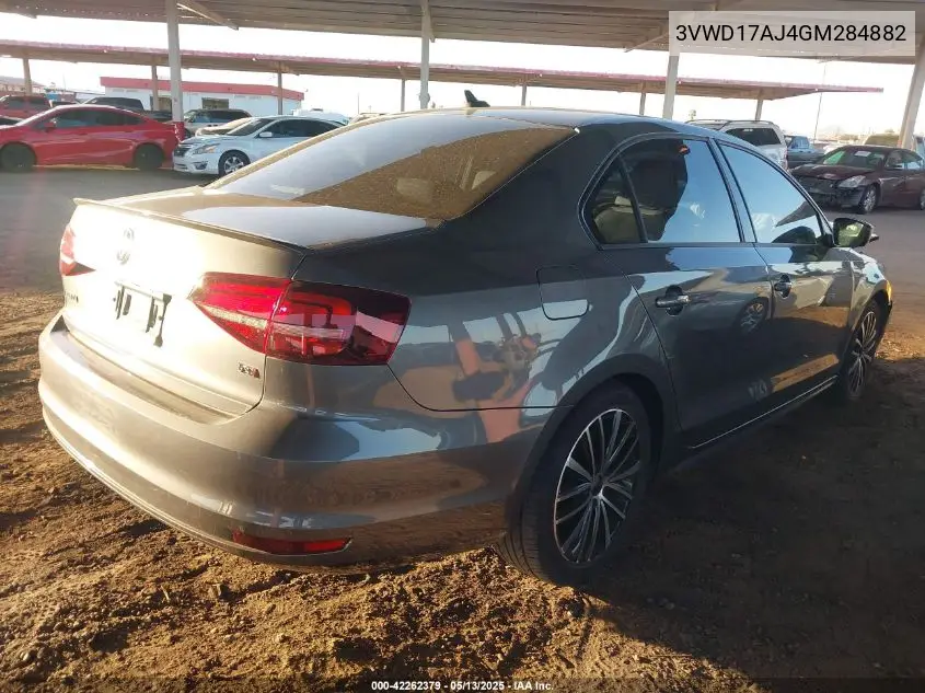 2016 Volkswagen Jetta 1.8T Sport VIN: 3VWD17AJ4GM284882 Lot: 42262379