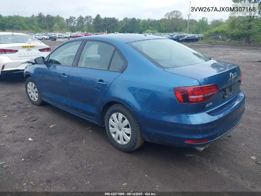 3VW267AJXGM307168 2016 Volkswagen Jetta 1.4T S