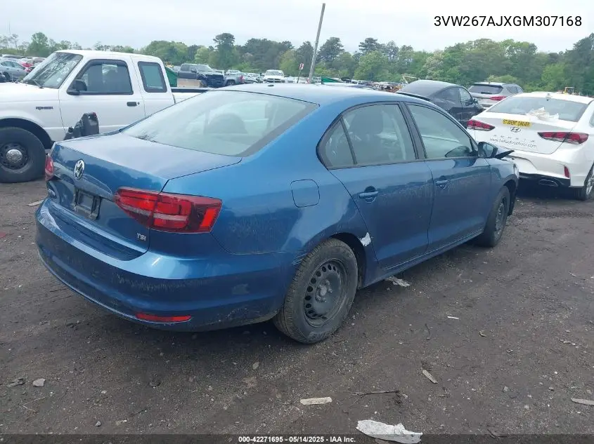 3VW267AJXGM307168 2016 Volkswagen Jetta 1.4T S