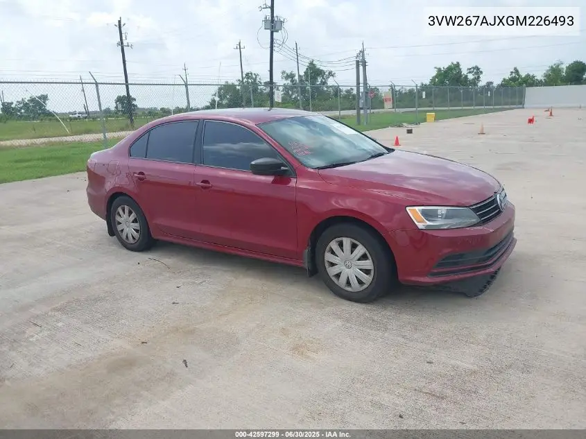 3vw267ajxgm226493 3VW267AJXGM226493 2016 Volkswagen Jetta 1.4T S