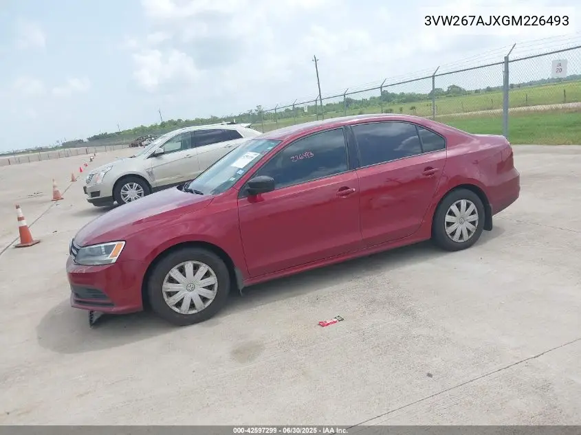 3vw267ajxgm226493 3VW267AJXGM226493 2016 Volkswagen Jetta 1.4T S