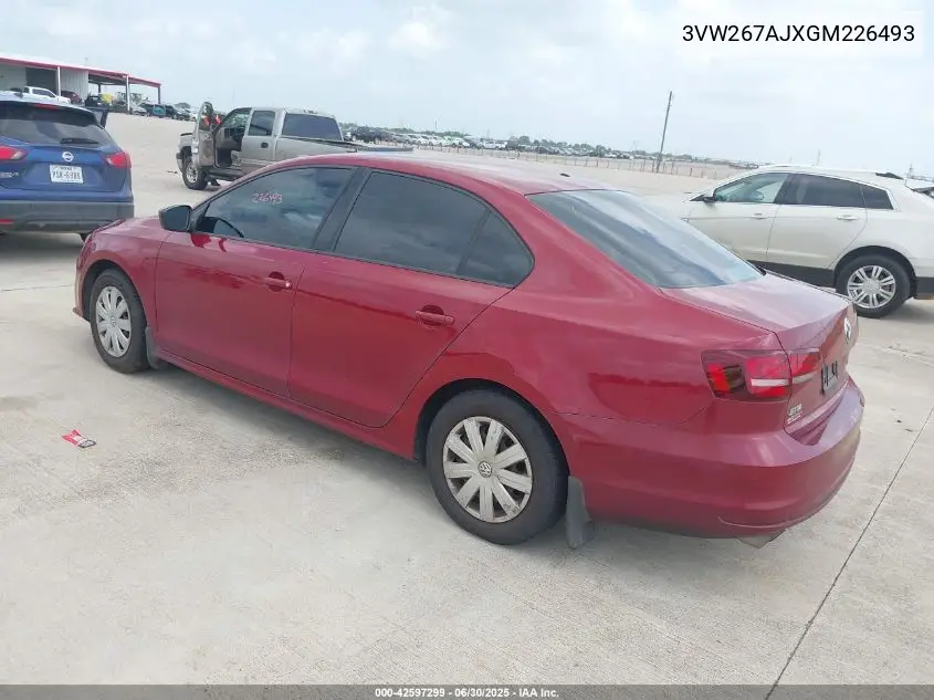3vw267ajxgm226493 3VW267AJXGM226493 2016 Volkswagen Jetta 1.4T S