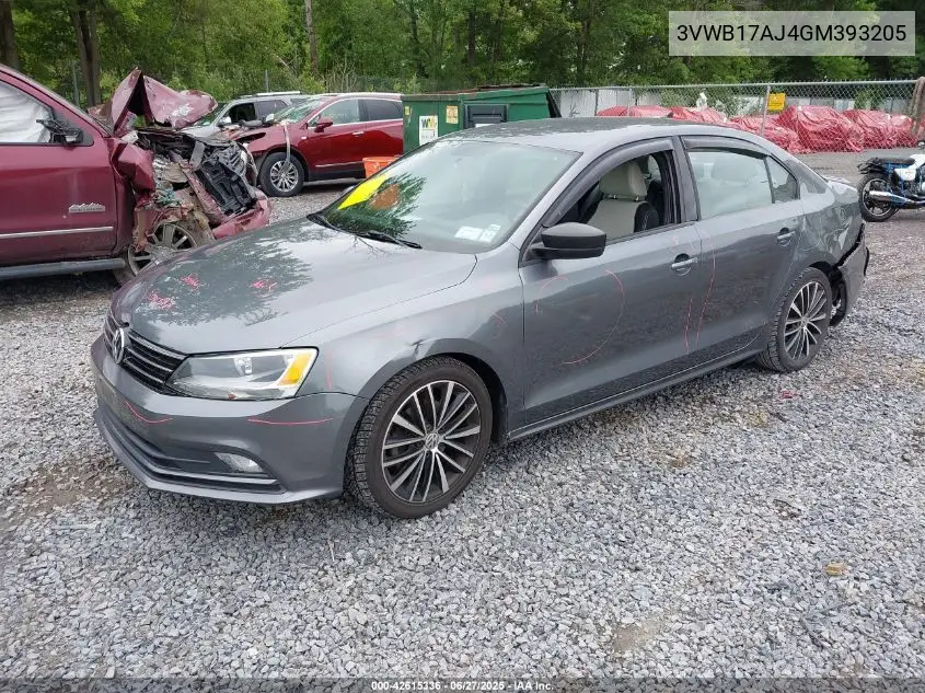 2016 Volkswagen Jetta 1.8T Sport VIN: 3VWB17AJ4GM393205 Lot: 42615336