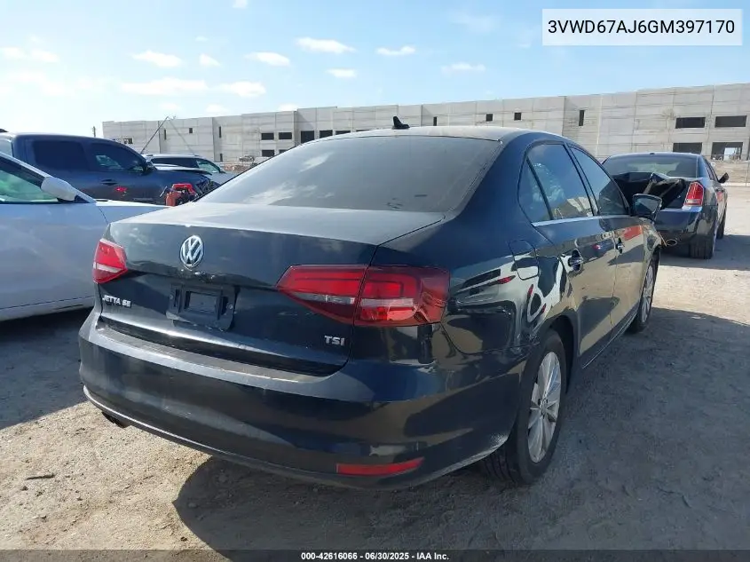 2016 Volkswagen Jetta 1.4T Se VIN: 3VWD67AJ6GM397170 Lot: 42616066