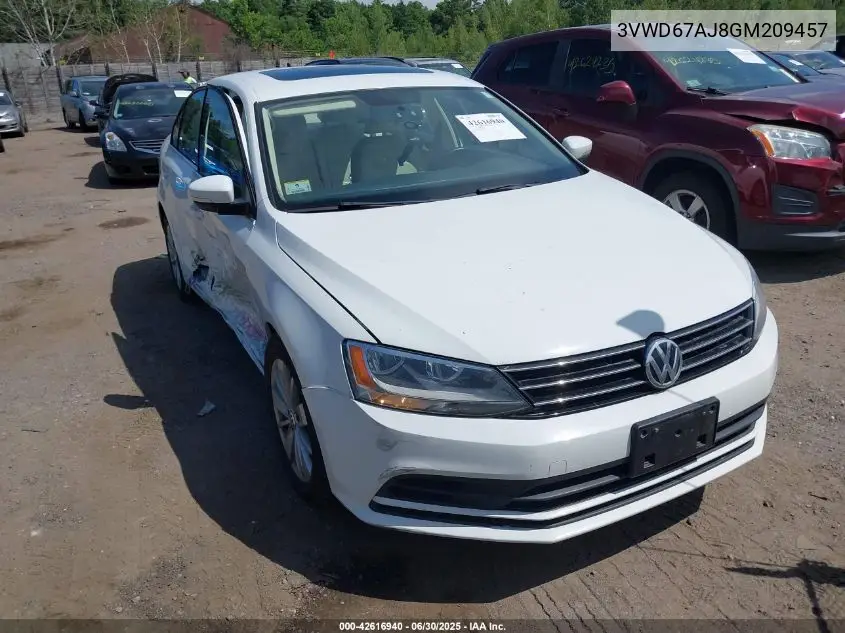 2016 Volkswagen Jetta 1.4T Se VIN: 3VWD67AJ8GM209457 Lot: 42616940