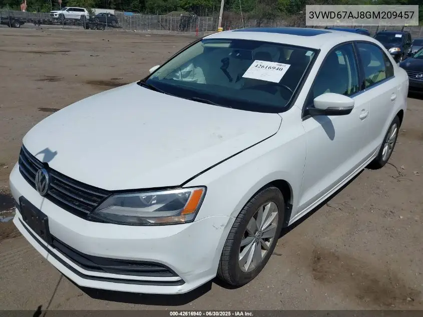 2016 Volkswagen Jetta 1.4T Se VIN: 3VWD67AJ8GM209457 Lot: 42616940