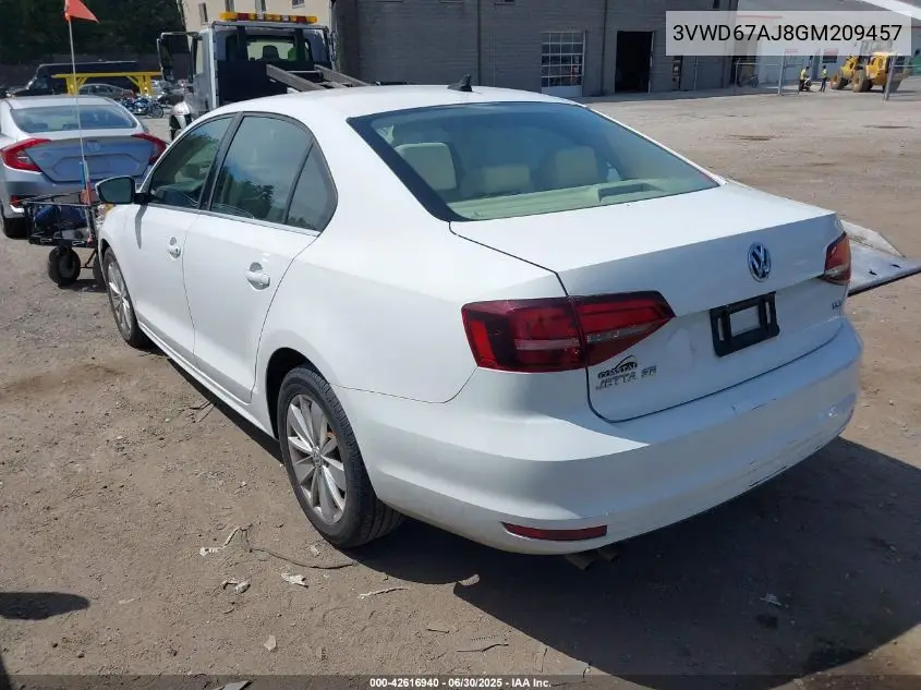 2016 Volkswagen Jetta 1.4T Se VIN: 3VWD67AJ8GM209457 Lot: 42616940