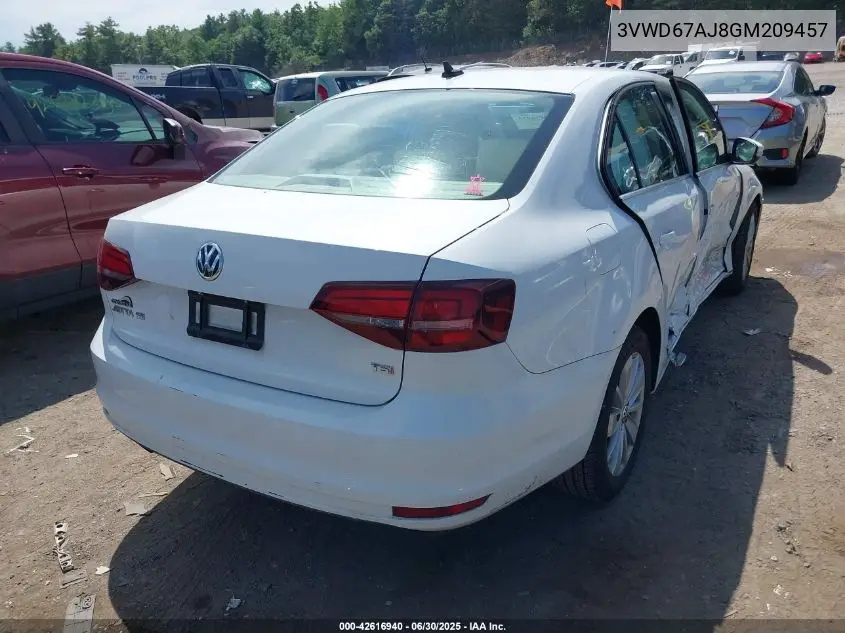 2016 Volkswagen Jetta 1.4T Se VIN: 3VWD67AJ8GM209457 Lot: 42616940