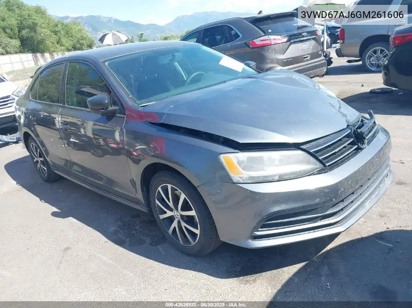 2016 Volkswagen Jetta 1.4T Se VIN: 3VWD67AJ6GM261606 Lot: 42626920