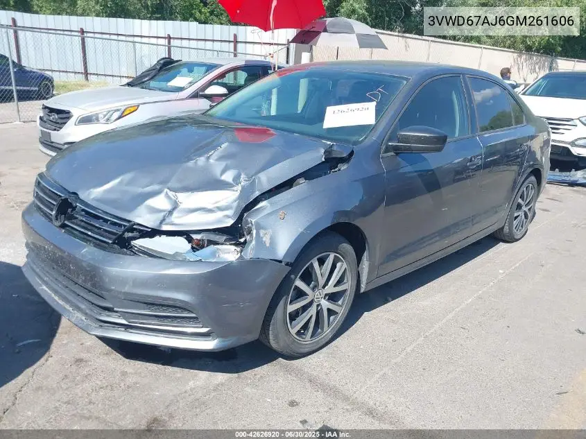 2016 Volkswagen Jetta 1.4T Se VIN: 3VWD67AJ6GM261606 Lot: 42626920