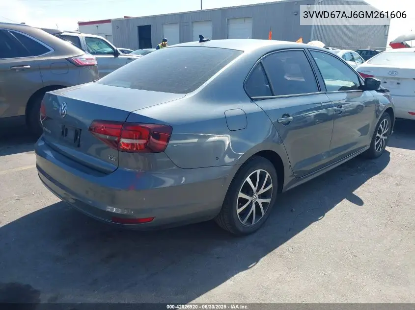 2016 Volkswagen Jetta 1.4T Se VIN: 3VWD67AJ6GM261606 Lot: 42626920