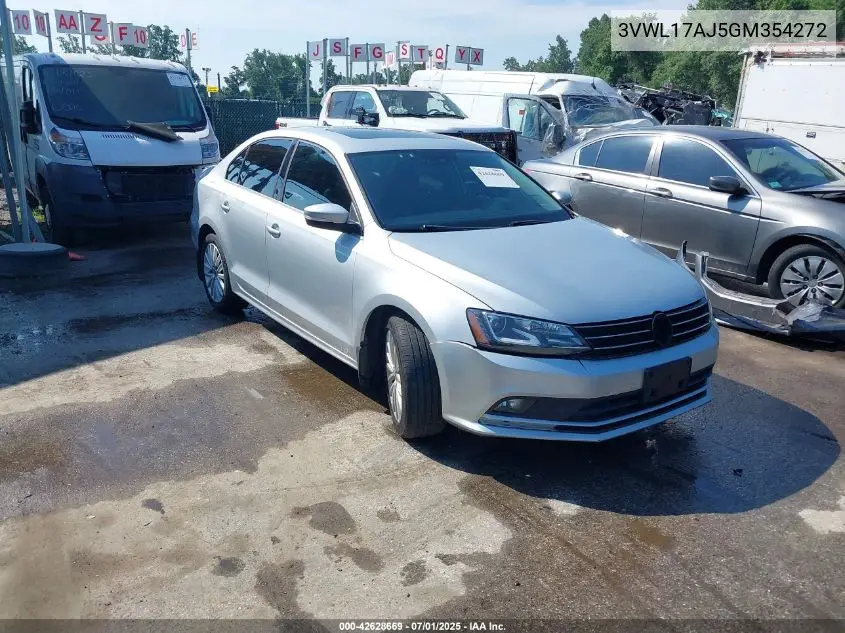 2016 Volkswagen Jetta 1.8T Sel VIN: 3VWL17AJ5GM354272 Lot: 42628669
