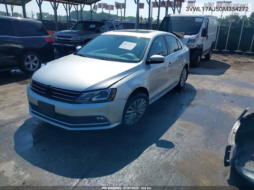 2016 Volkswagen Jetta 1.8T Sel VIN: 3VWL17AJ5GM354272 Lot: 42628669
