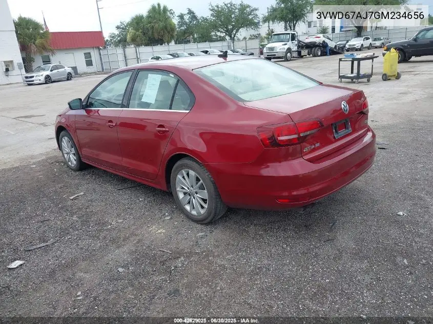 2016 Volkswagen Jetta 1.4T Se VIN: 3VWD67AJ7GM234656 Lot: 42629025