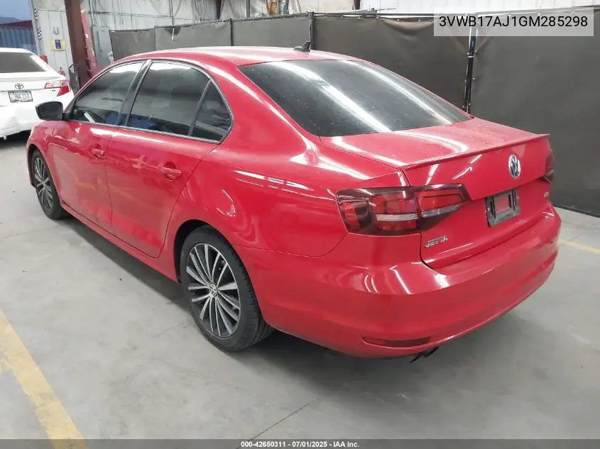 2016 Volkswagen Jetta 1.8T Sport VIN: 3VWB17AJ1GM285298 Lot: 42650311