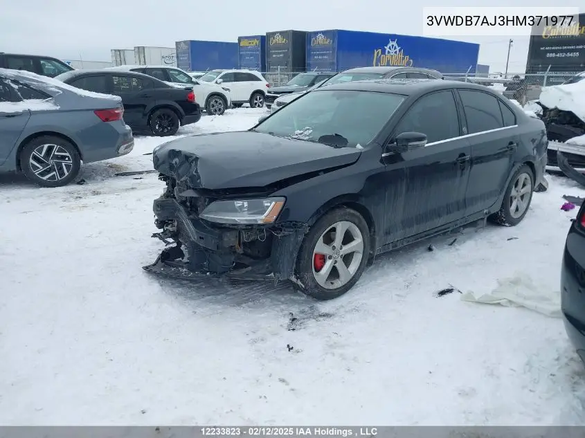 2017 Volkswagen Jetta Wolfsburg Edition VIN: 3VWDB7AJ3HM371977 Lot: 12233823