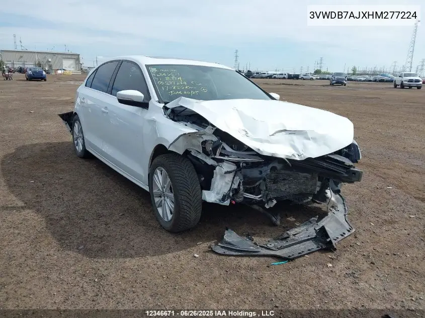 2017 Volkswagen Jetta Wolfsburg Edition VIN: 3VWDB7AJXHM277224 Lot: 12346671