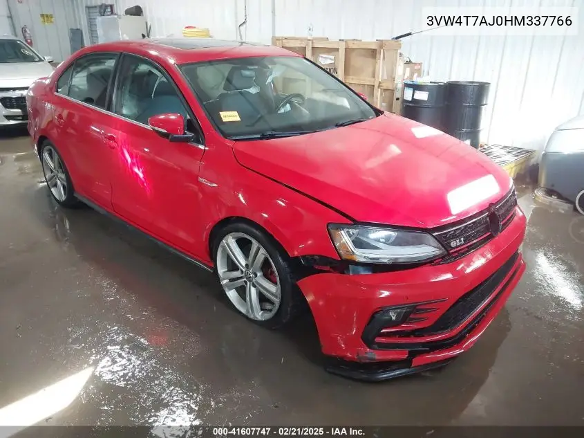 2017 Volkswagen Jetta Gli VIN: 3VW4T7AJ0HM337766 Lot: 41607747