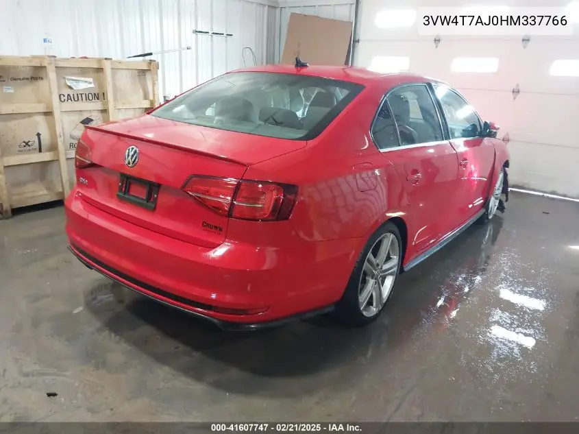 2017 Volkswagen Jetta Gli VIN: 3VW4T7AJ0HM337766 Lot: 41607747