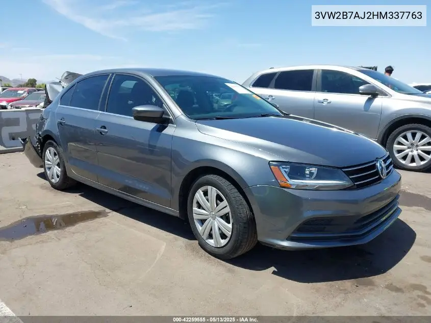 2017 Volkswagen Jetta 1.4T S VIN: 3VW2B7AJ2HM337763 Lot: 42259555