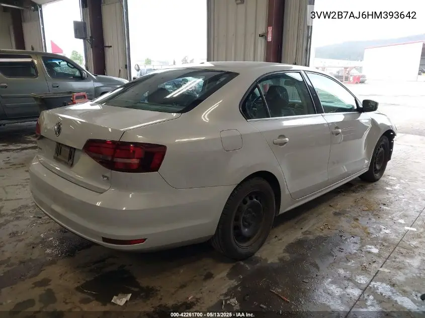 2017 Volkswagen Jetta 1.4T S VIN: 3VW2B7AJ6HM393642 Lot: 42261700