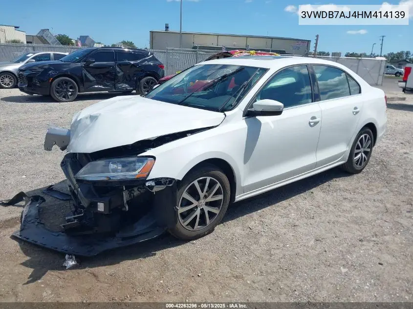 2017 Volkswagen Jetta 1.4T Se VIN: 3VWDB7AJ4HM414139 Lot: 42263296