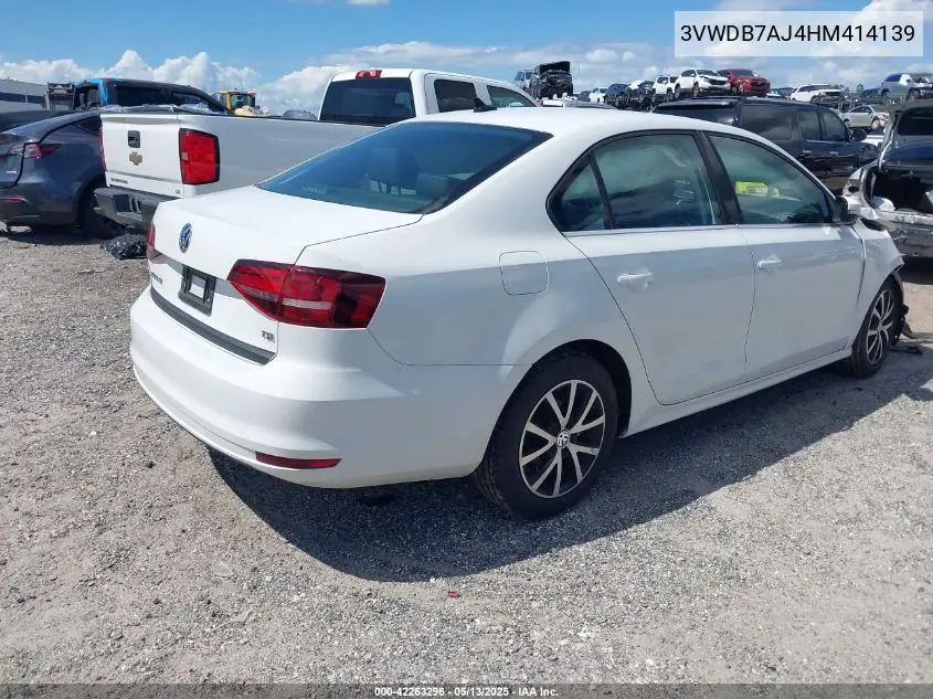 2017 Volkswagen Jetta 1.4T Se VIN: 3VWDB7AJ4HM414139 Lot: 42263296