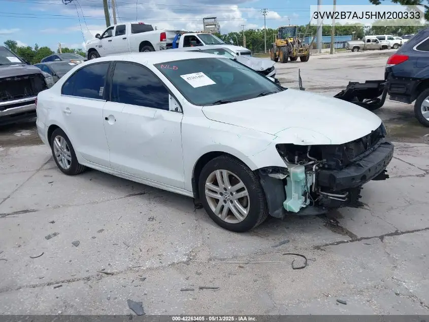 2017 Volkswagen Jetta 1.4T S VIN: 3VW2B7AJ5HM200333 Lot: 42263405