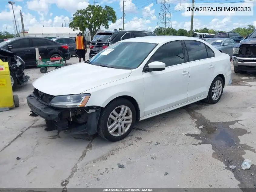 2017 Volkswagen Jetta 1.4T S VIN: 3VW2B7AJ5HM200333 Lot: 42263405