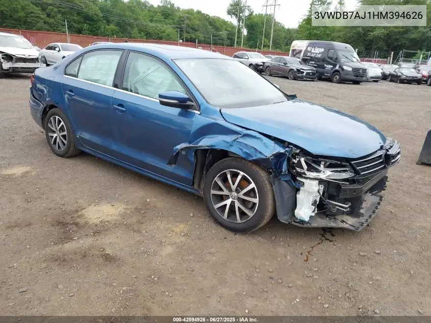 2017 Volkswagen Jetta 1.4T Se VIN: 3VWDB7AJ1HM394626 Lot: 42594926
